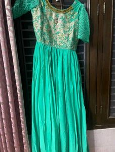 Elegant Green Embellished Dress