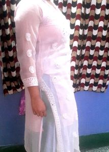 Chikankari Pink Kurti