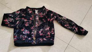 Floral Velvet Bomber Jacket