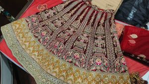 Red Embroidered Lehenga Choli