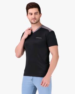 CORWOX Men's V-Neck Sports Polyester T-Shir