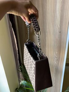 Chic Monogram Braided Handle Shoulder Bag