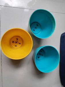 Plastic Pots 12×10 Cm (Set Of 3)