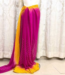 Elegant Pink &amp; Yellow Saree