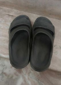 Black Casual Slides