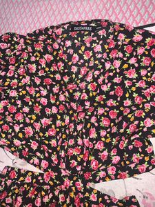Sassafras Black Floral Dress
