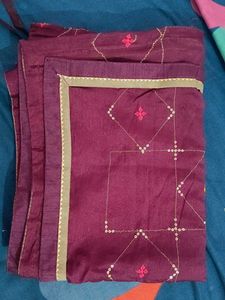 Elegant Purple &amp; Gold Printed Dress