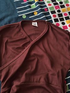 Brown Ribbed Mini Dress 🤎