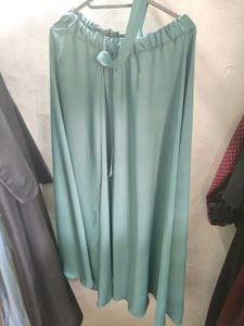 Modest White Blows+ Sage Green Maxi Skirt