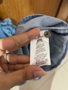 Cute Denim Cold Shoulder Dress