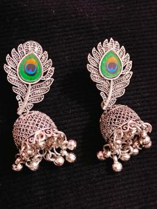 Peacock Jhumka Earrings
