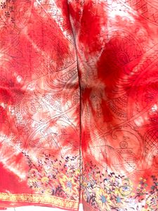Red Paisley Saree