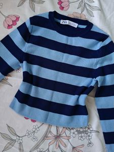 ZARA Striped Knitted Sweater