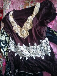 Floral Print Black Ethnic Skirt