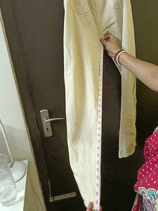 Beige Wide Leg Jeans