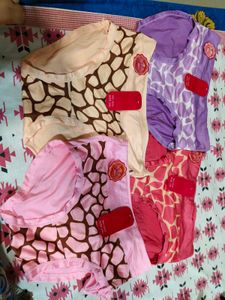 Giraffe Print Panties - Set of 4