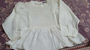 White Peplum Top🤍✨