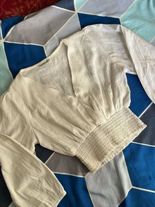 Elegant Cream Long Sleeve Top