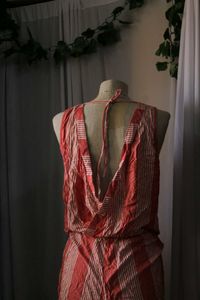 Coral Striped Romper