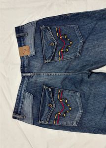 Stylish Unisex Blue Bootcut Denim Jeans