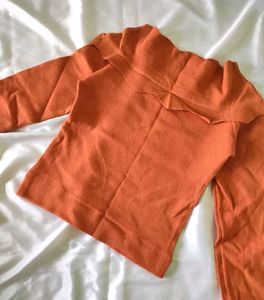 Frill Neck Top For Mild Winter ❄️🧡