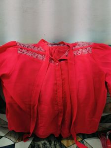 Red casual Top Shirt