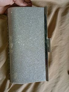 Sparkling Silver Clutch