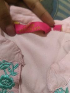 Pink Embroidered Kurta