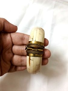 Vintage Style Gemstone Statement Bangle