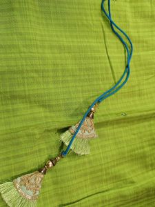 Parrot green and blue colour kurta set