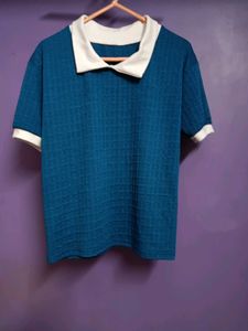 Short sleeve collared neck women top