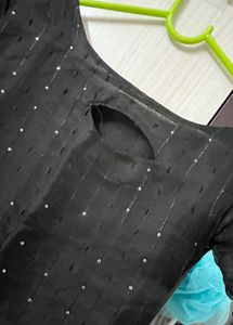 Sparkle Sheer Black Tunic