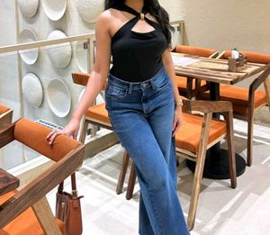 Stylish Blue Wide Leg Jeans