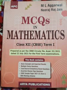 MCQs in Mathematics Class 12th(CBSE)