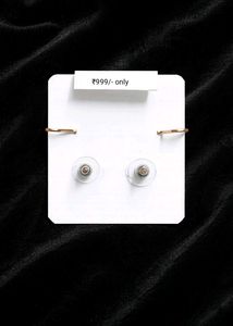 Ear Climber Rosegold Earrings with American Diamon