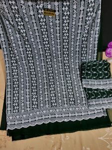 Georgette Chikankari Semi Stitched Suit
