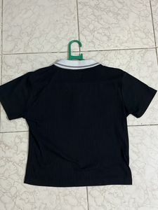 BLACK COLLER CROP TOP FOR WOMENS😍❤️