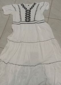 Elegant Thai-Inspired White Maxi Dress