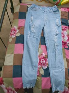 Ripped Light Blue Jeans