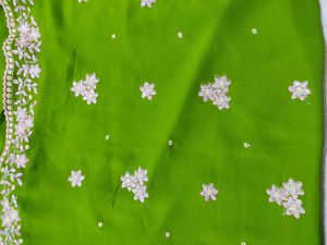 Olive Green Color Beautiful  Saree