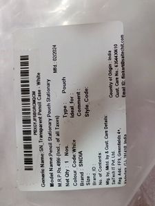 Aesthetic Korean White Transparent College Pouch