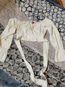 White Long Sleeve Top