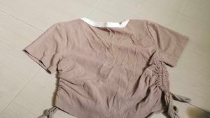 Vogoe Drawstring Crop Top