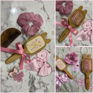 combo💘Coquette Hair Brush Pink 🎀🌷
