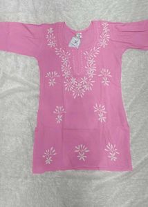 Pink Embroidered Kurta