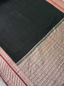 Pure Banarasi Silk Saree Black Colour