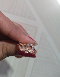 Gold-tone Cubic Zirconia Adjustable Bracelet 🩷🩵