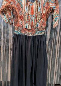 Paisley Print Midi Dress