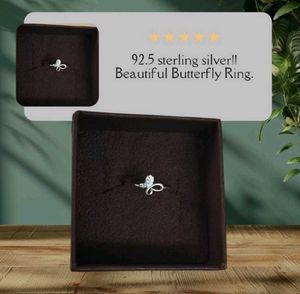 92.5 Sterling Silver Butterfly Ring