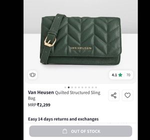 Van Heusen Green Crossbody Bag